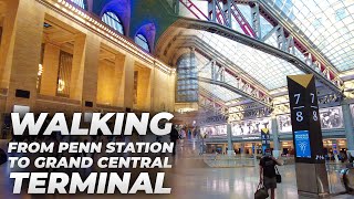 Walking NYC  Penn Station to Times Square amp Grand Central Terminal July 2021 [upl. by Aidyn779]