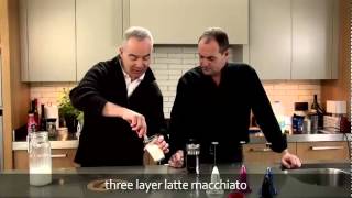 aerolatte  milk frother makes three layer caffè latte macchiato [upl. by Allebram]