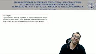 STJ INFO 834 paternidade socioafetiva e adoção [upl. by Niveg588]