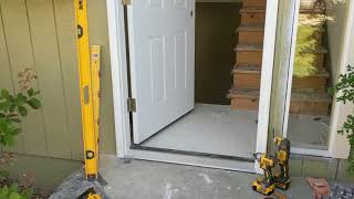 Jeld Wen Front Door Installation  Really crappy products and craftsmanship PART 1 [upl. by Ecargyram]