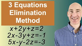 Solving Systems of 3 Equations Elimination [upl. by Elysha714]