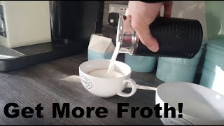 How to Get More Froth from Your Nespresso Coffee Aeroccino  Nespresso tips and help [upl. by Eatnuahc881]