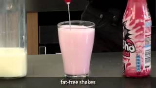 How to make a fat free milkshake using an aerolatte milk frother [upl. by Kassandra793]