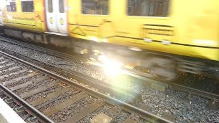 Merseyrail 507 009 making arcs at Birkdale station [upl. by Nogaem]